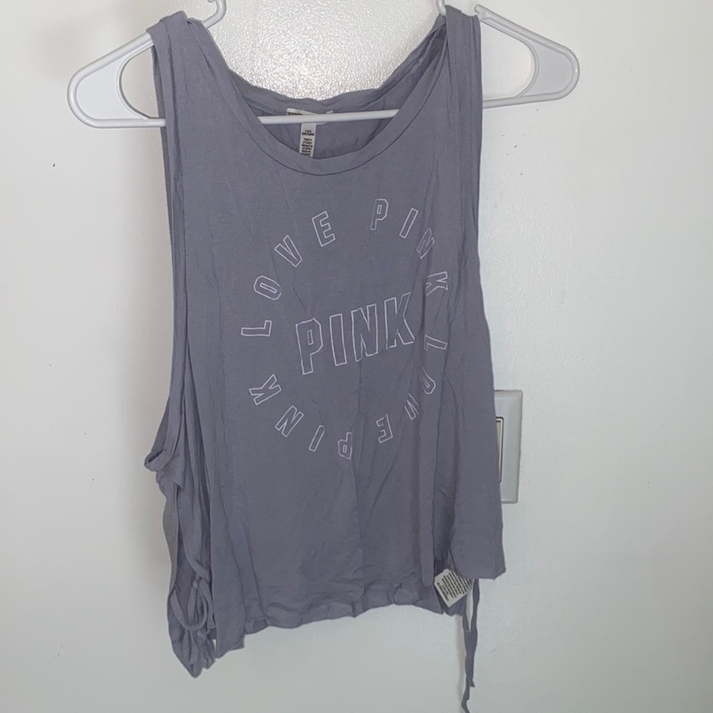 pink light gray tank top